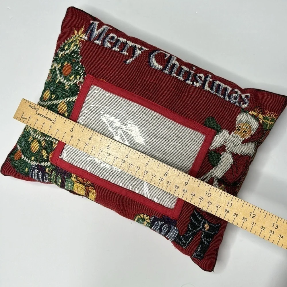 Christmas pillow with photo frame